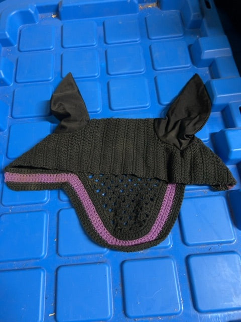 Black with Purple  Fly Veil, Full