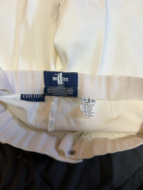 White Miller Breeches, 34L