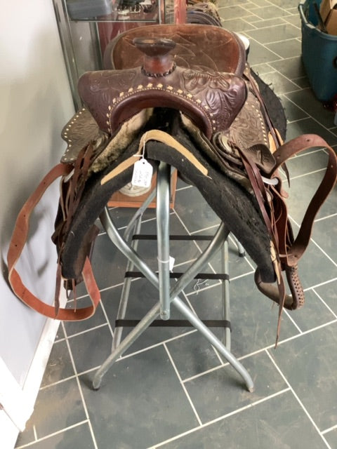 Brown with lacing  Saddle, 15"