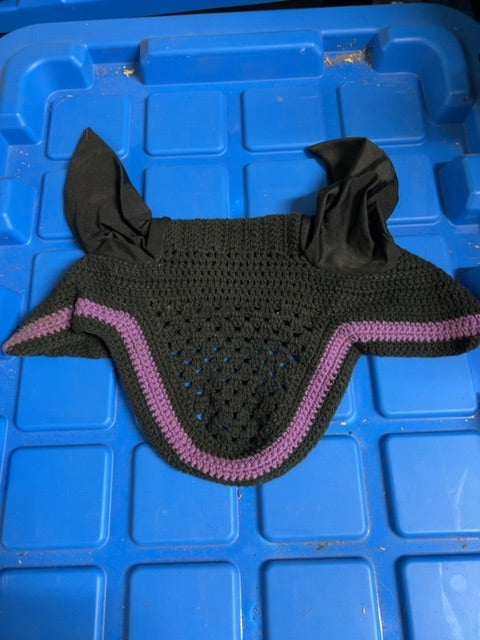 Black with Purple  Fly Veil, Full