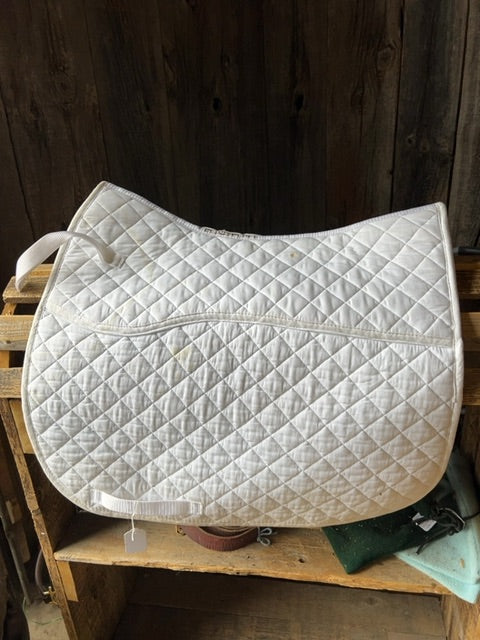 White  Dressage Saddle Pads, Full