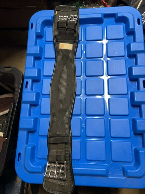 Black Lettia Neoprene  Dressage Girth, 26”