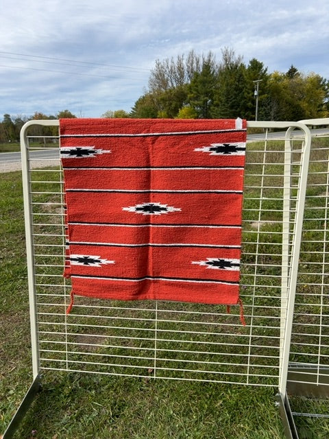 Burnt Orange  Navajo saddle Blanket