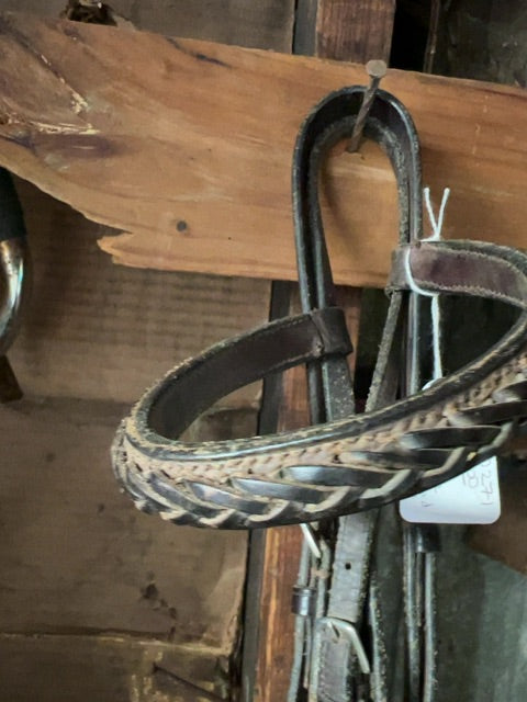 Dark Brown  Bridle with 5 1/4 copper fullcheek, Full
