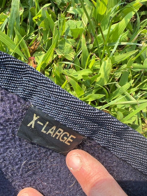 Navy Fleece 1/4 Sheet, XL