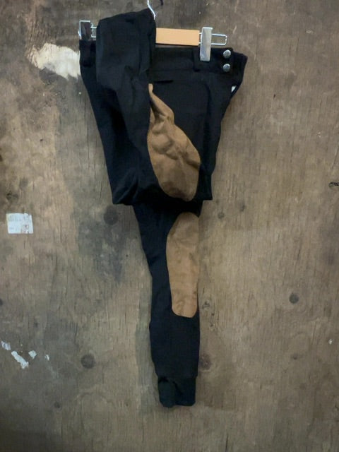 Black Elation Platinum Kneepatch Breeches, 30R