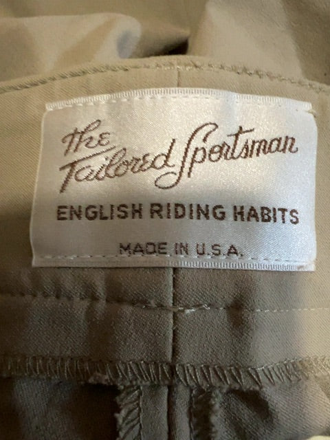 Beige Tailored Sportsman Knee Patch Breeches, 34