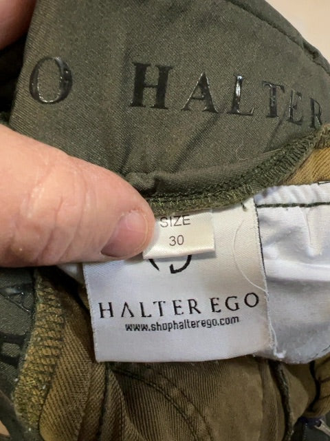 Olive green  Ego halter breeches, 30