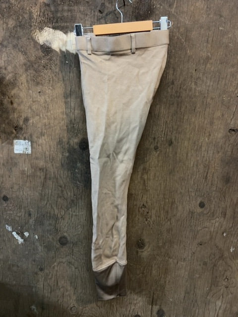 Beige Elation Kneepatch Breeches, 34R