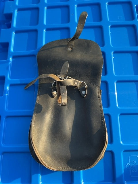Black Leather Saddle Bag