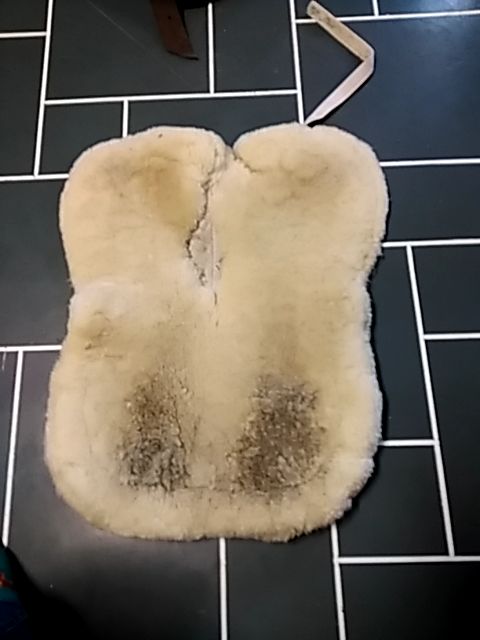 White Lammfell Shimmable Half Pad, Full