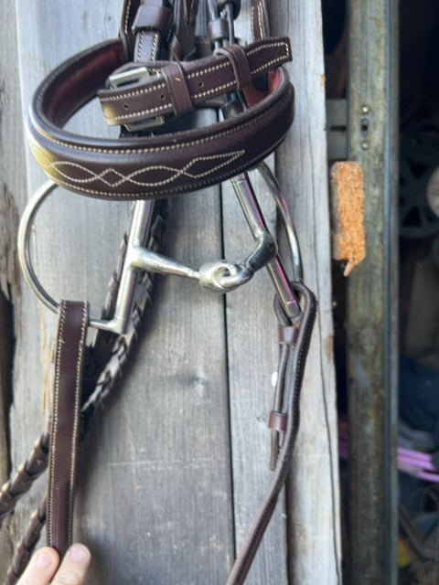 Brown Antares Bridle with Reins and bit, 2 (full)