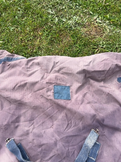 Blue Canadian Horsewear Maxim Rainsheet with adjustable gusset, 81”