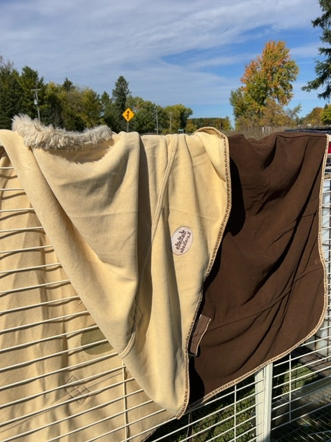 Brown Kavalkade Fleece cooler, Large