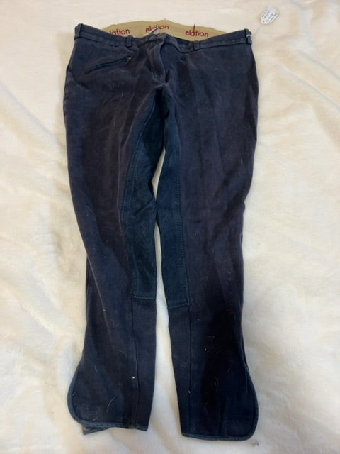 Navy Elation Full Seat Breeches, 36