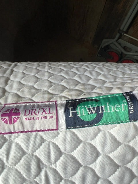 White Nuumed Half Fleece Dressage Pad