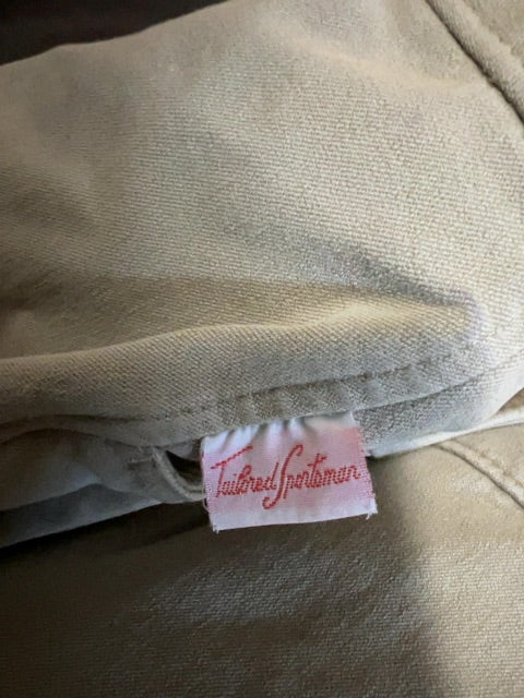 Beige Tailored Sportsman Kneepatch Breeches, 34L