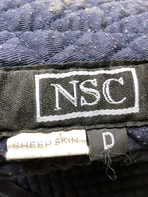 Navy NSC Sheepskin Saddle Pad, Dressage