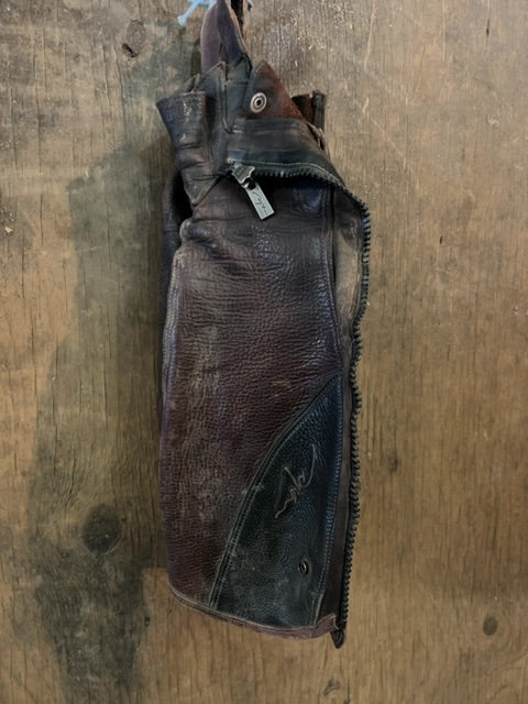 Brown/black Dy'on Half chaps, 12"