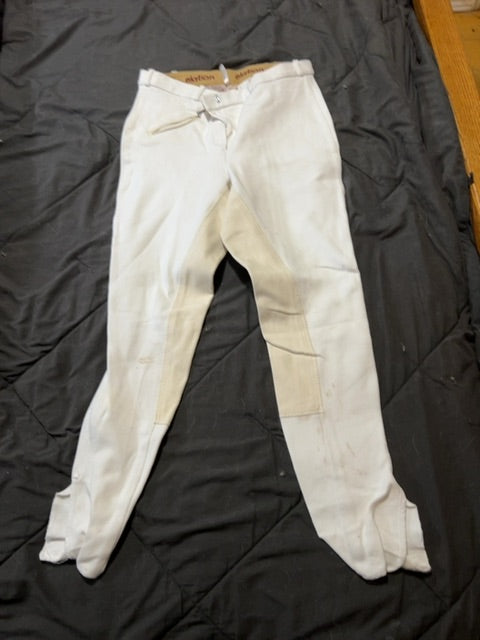White Elation Full Seat Breeches, 32