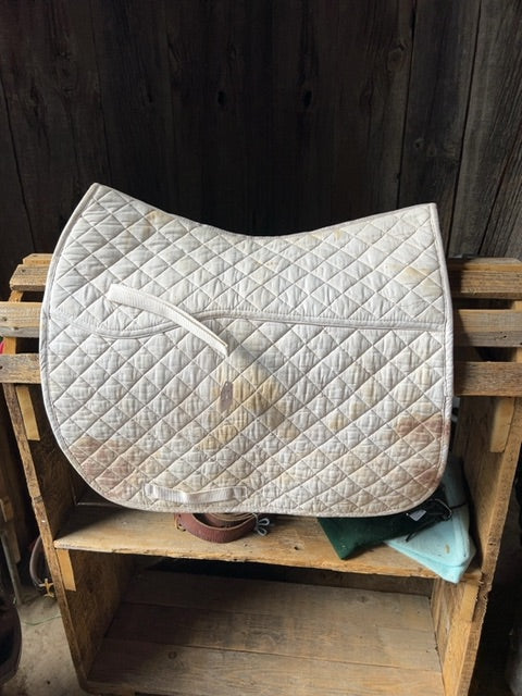 White  Saddle Pad