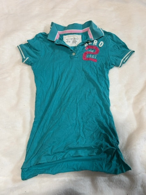 Turquois Aeropostale Polo, XS
