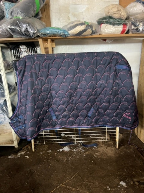 Navy Pessoa Stable Blanket, 84”