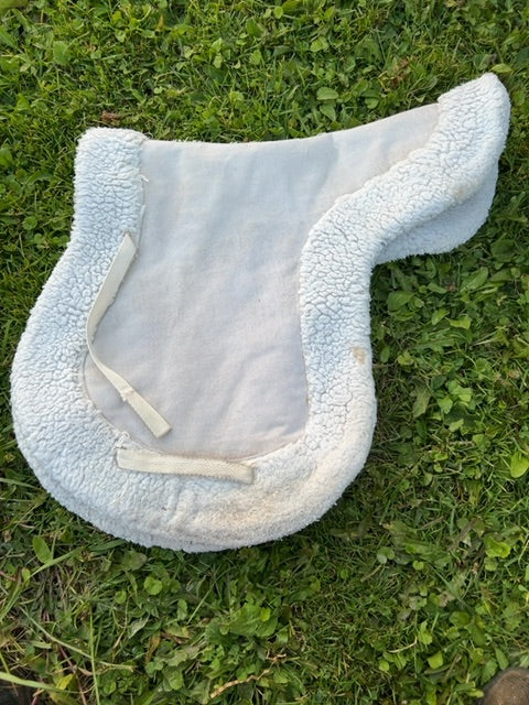 White Equifleece Saddle Pad, Full Front