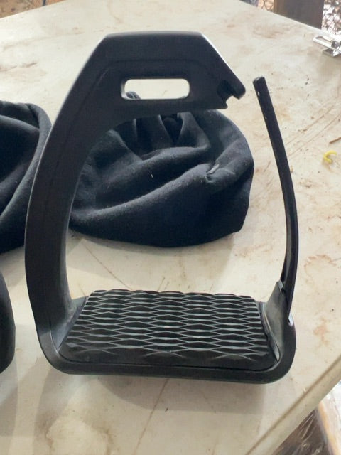 Black Fouganza Safety Stirrups, 5”