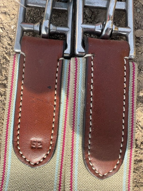 Oak Bark Ovation Leather Fancy Stitch Girth, 52"