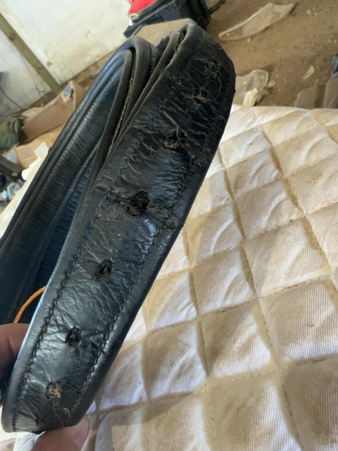 Black  Stirrup Leathers, 152 cm (60”)