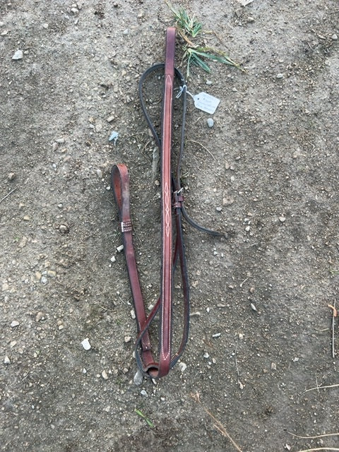 Oakbark  Fancy Stitched Standing Martingale, Pony