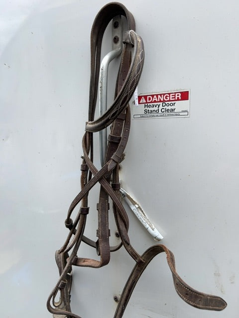Brown Ruiz Diaz Fancy Stitch Headstall, Warmblood