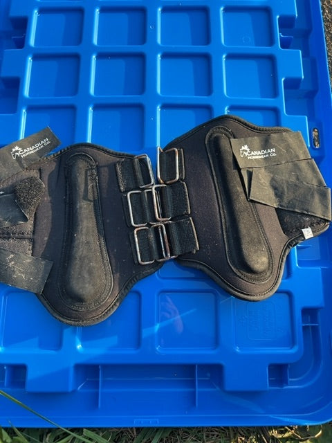 Black Canadian Horsewear Brushing Boots, Small