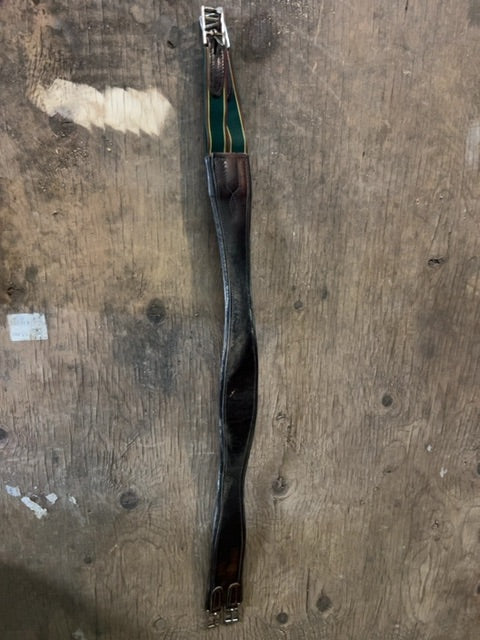 Brown Leather Single Elastic Girth, 48”