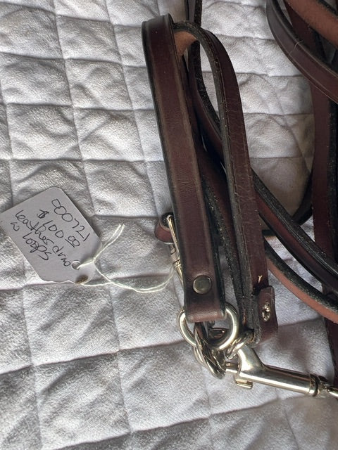 Brown Tory Leather Draw Reins with Loops