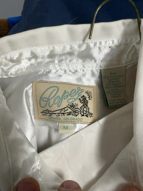 Cream Roper Show Shirt, Medium