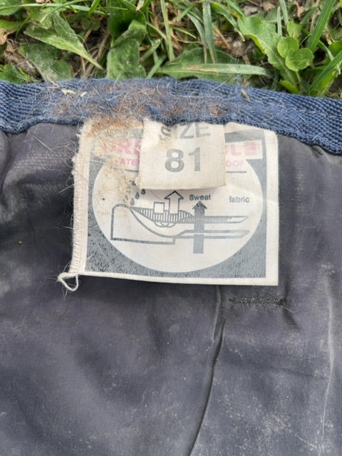 Blue Canadian Horsewear Maxim Rainsheet with adjustable gusset, 81”