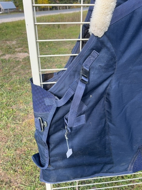 Navy D'yon Stable Blanket, 82"