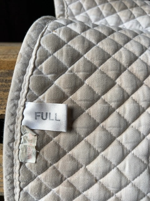 White with White Braiding Shedrow Saddle Pad, Full