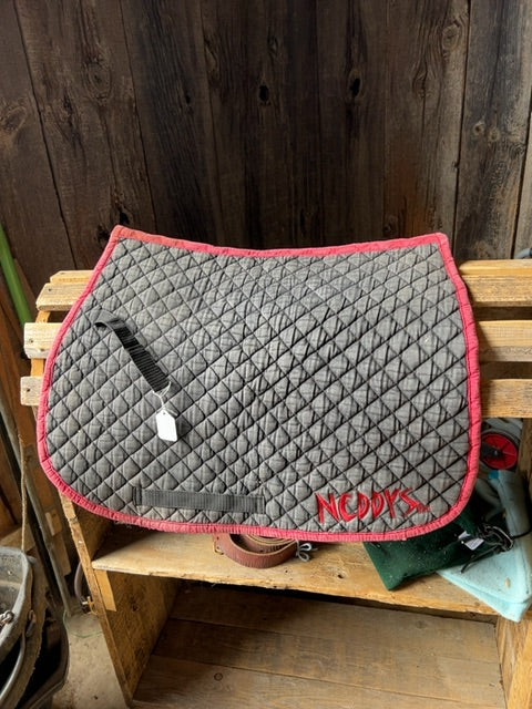 Black with Red binding  Saddle Pad, Full