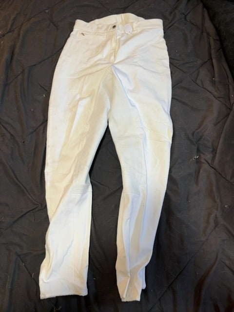 White Trainers Choice Full Seat Breeches, 32L