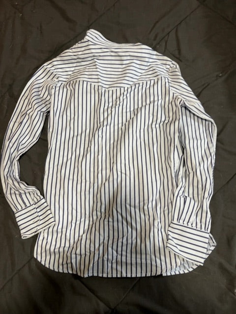 Navy Stripe Marigold Show Shirt, 8