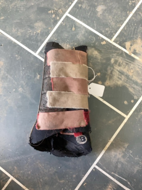 Black with Red velcro Boogaloo Leather Hinds, Large