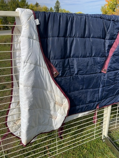 Navy  Stable Blanket, 80"