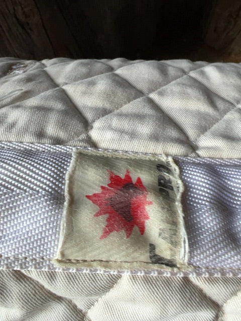 white with red trim Canpro Saddle Pads, full
