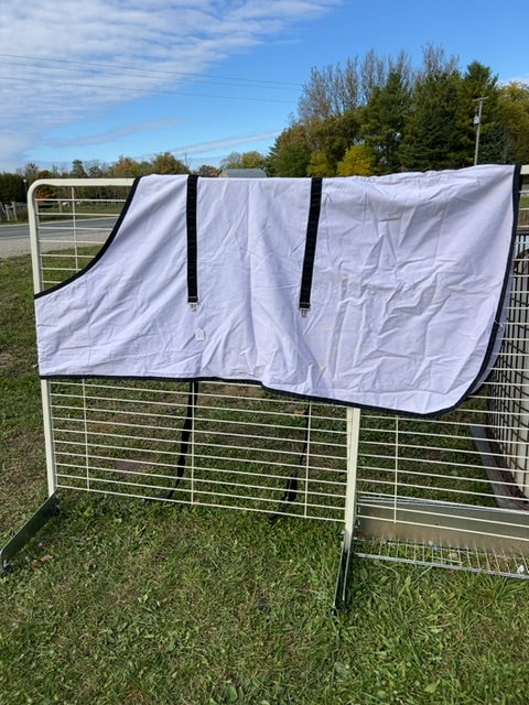 White Custom Closed front cotton sheet, 68"