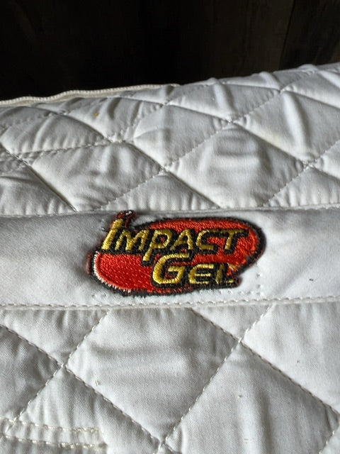 White Impact Gel Saddle Pads, 20"