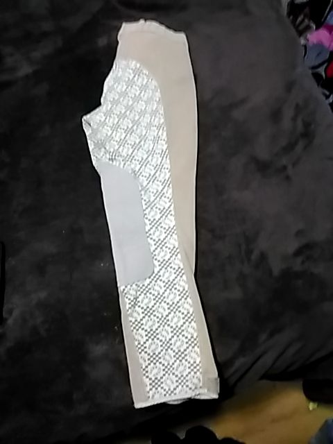 Beige Equicomfort Kneepatch Breeches, 12 youth