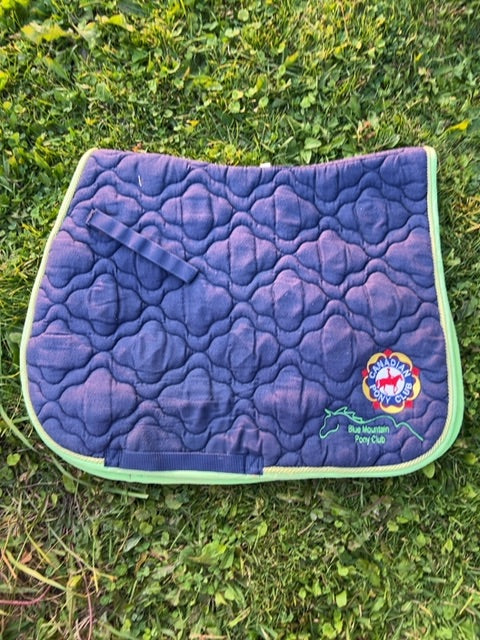 Navy with Lime trim Roma Saddle Pad, Full
